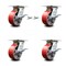 Service Caster 5 Inch Poly on Cast Iron Caster Set with Roller Bearing 4 Brake 2 Swivel Lock SCC-35S520-PUR-RS-SLB-BSL-2-SLB-2 - alternate 1